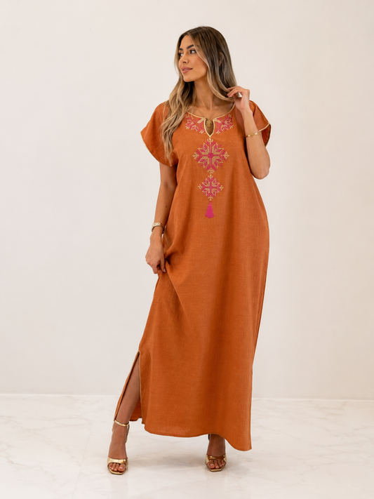 Djeba Myriam – Robe longue brodée | Hiya Collection